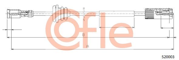 Трос привода спідометра, Opel Astra F/Vectra A 1.4-2.0 88-95, Cofle S20003