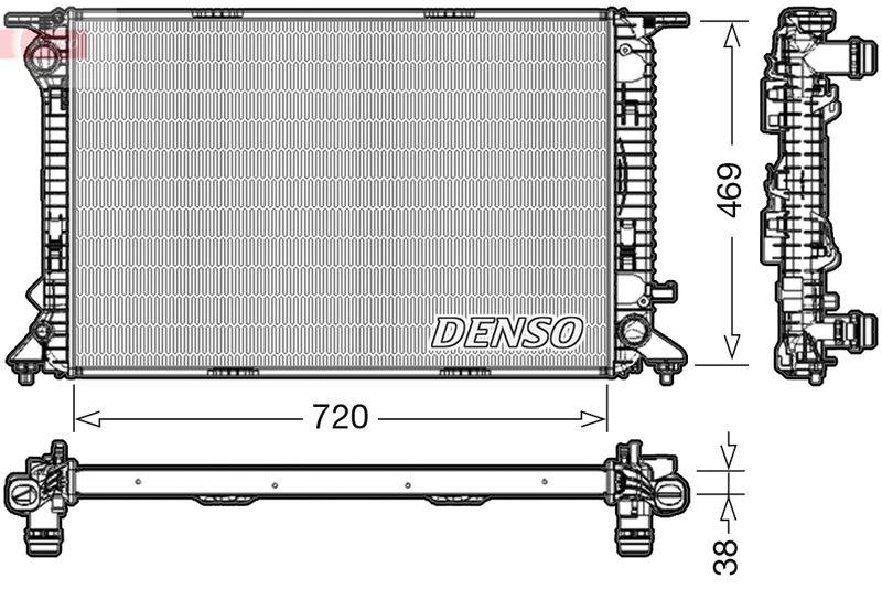 DENSO hűtő, motorhűtés DRM02024