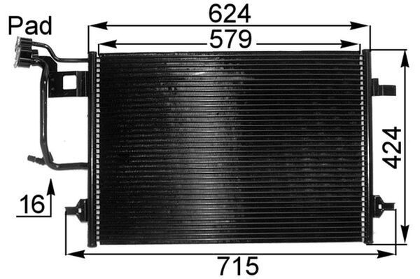 MAHLE AC 242 000P Condenser, air conditioning