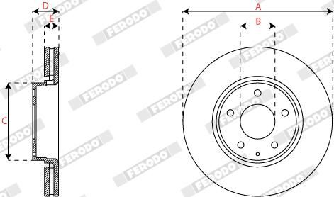 FERODO DDF2849C Brake Disc