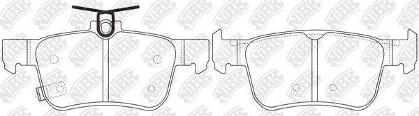 Комплект гальмівних накладок, дискове гальмо, Nibk PN8813
