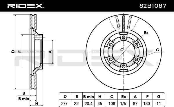 спирачен диск RIDEX