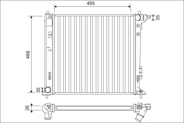 VALEO Radiateur 701140