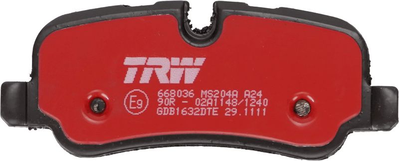 Piduriklotsi komplekt, ketaspidur, TRW GDB1632DTE