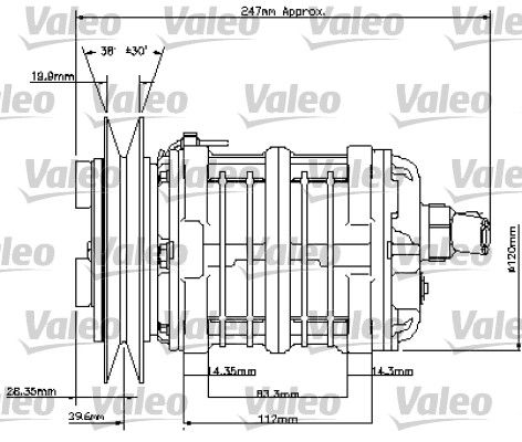 VALEO Compressor, airconditioning 815832