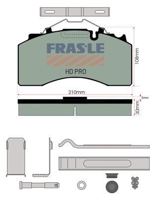 desky brzdové BPW pro TSB 4309 - premium PD/211-N-K046-HD