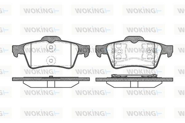 Комплект гальмівних колодок на 3, 9-3, C-MAX, C5, Espace, Focus, Focus C-MAX, Laguna, Latitude, Megane, Primera, S40,. ..