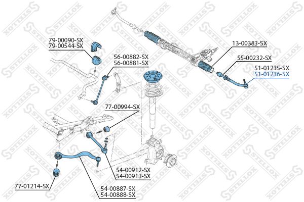 STELLOX 51-01236-SX Tie Rod End