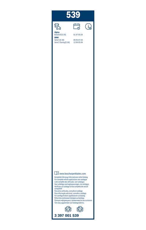 BOSCH 3 397 001 539 Wiper Blade