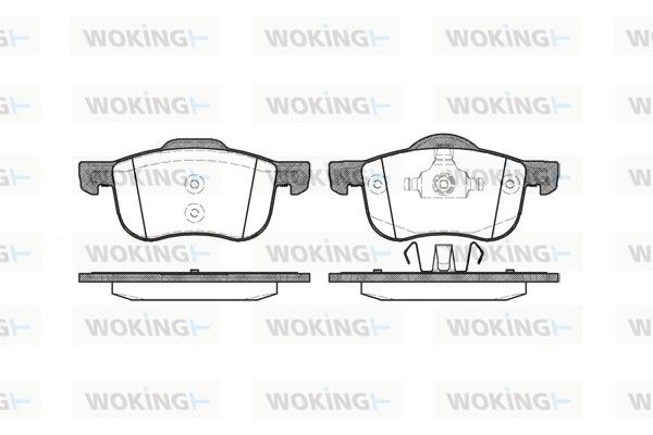 Комплект гальмівних накладок, дискове гальмо, Woking P6133.00