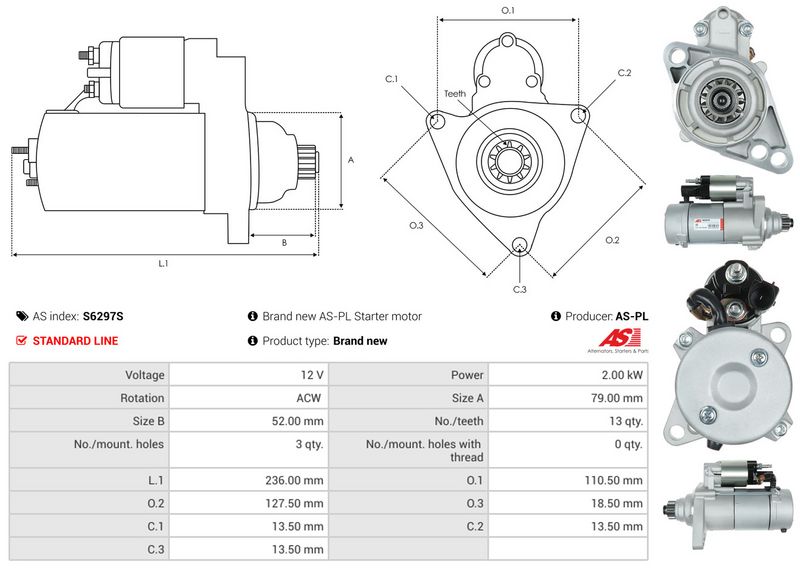 AS-PL S6297S Starter