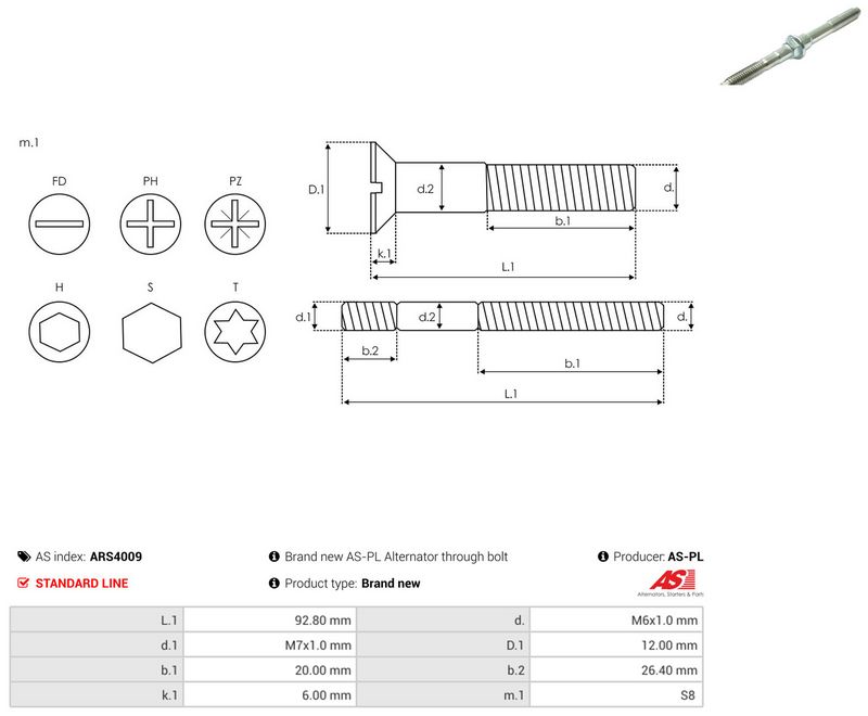 AS-PL ARS4009 Repair Set, alternator