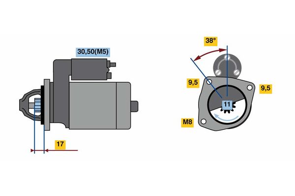BOSCH 0 986 023 580 Starter
