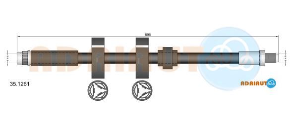 ADRIAUTO PEUGEOT шланг тормозной передний 607-04