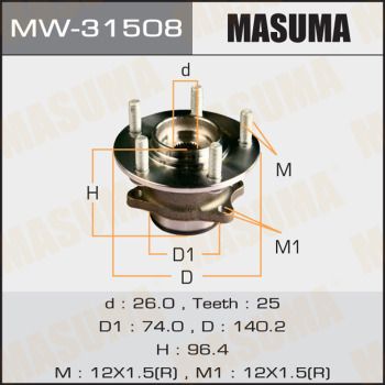 Комплект колісних підшипників, Masuma MW-31508