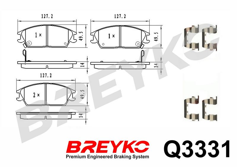DAVID VASCO Q3331 Brake Pad Set, disc brake
