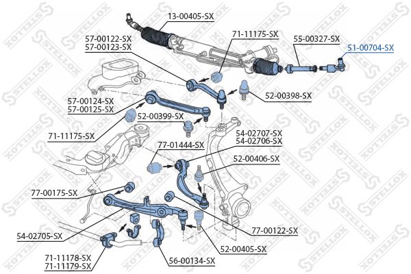 STELLOX 51-00704-SX Tie Rod End
