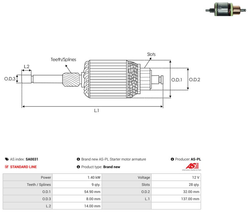 Ankur, starter, AS-PL SA0031
