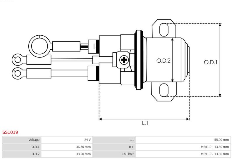 AS-PL SS1019 Solenoid Switch, starter