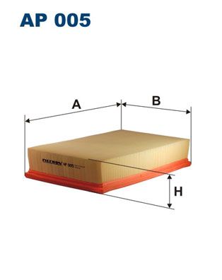 Повітряний фільтр, фільтрувальний елемент, VAG 80/100/A6/GOLF 2/PASSAT -97 1.6-2.8, Filtron AP005
