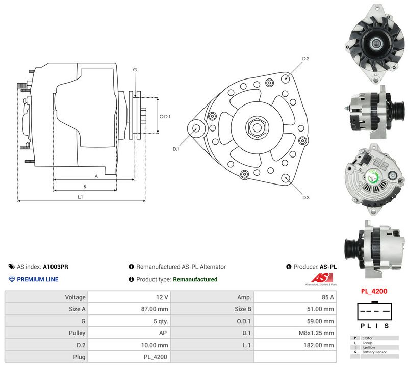 AS-PL A1003PR Generatorius