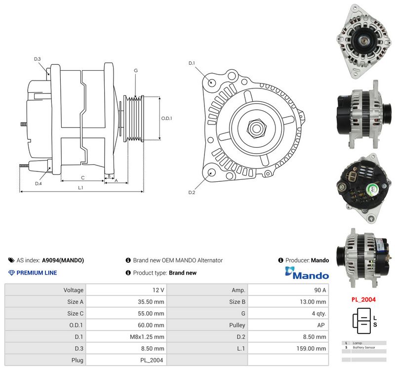 AS-PL A9094(MANDO) Generatorius