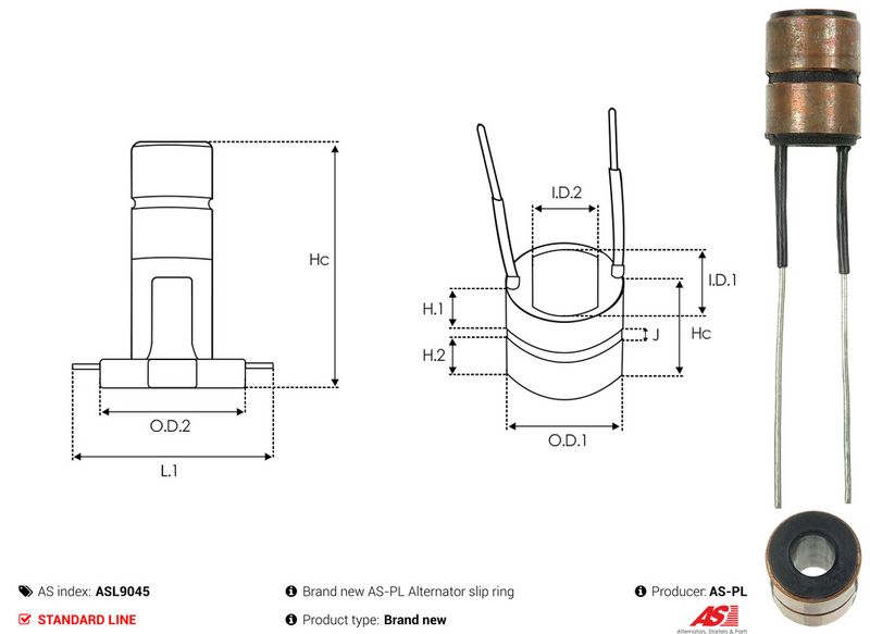 Rõngas, generaator, AS-PL ASL9045