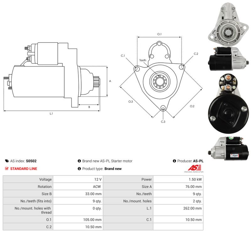 Starter, AS-PL S0502