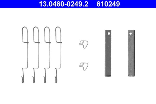 Set accesorii, placute frana 13.0460-0249.2 ATE