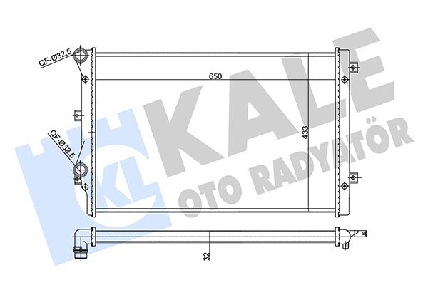 Радиатор охлаждения на A3, Beetle, Caddy, Eos , Golf, Jetta, Leon, Octavia, Passat B6, Passat B7, Passat CC, Scirocco...