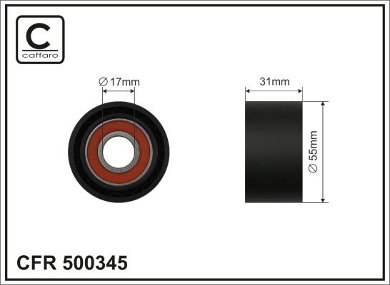 Натяжний ролик, поліклиновий ремінь, Caffaro 500345