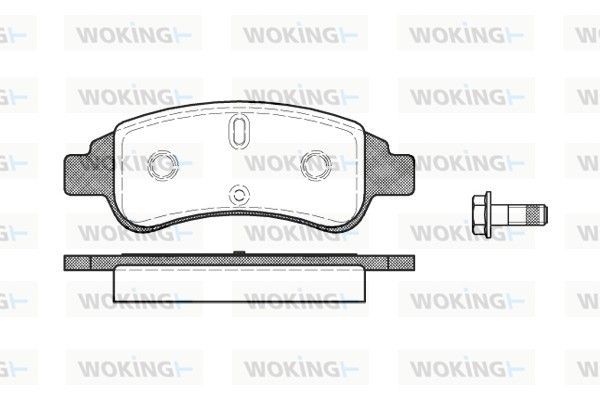 Комплект гальмівних накладок, дискове гальмо, Woking P940330