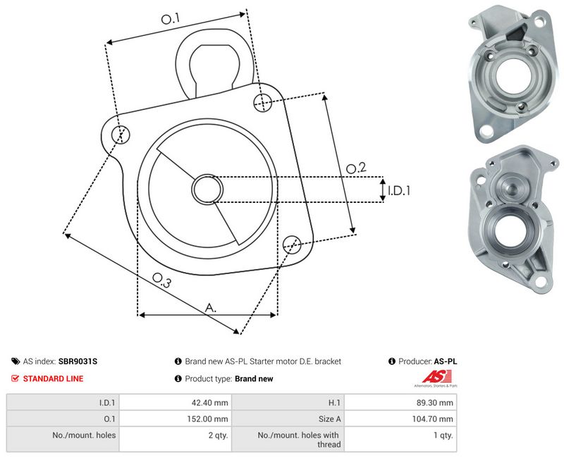 AS-PL SBR9031S Starter Lid, carburettor