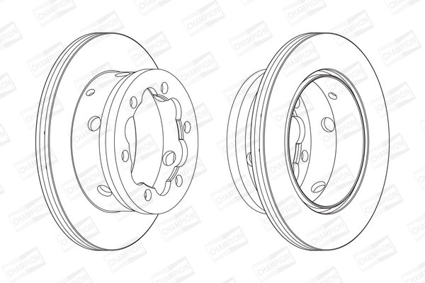 Тормозной диск CHAMPION 567810CH