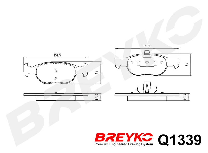 DAVID VASCO Q1339 Brake Pad Set, disc brake