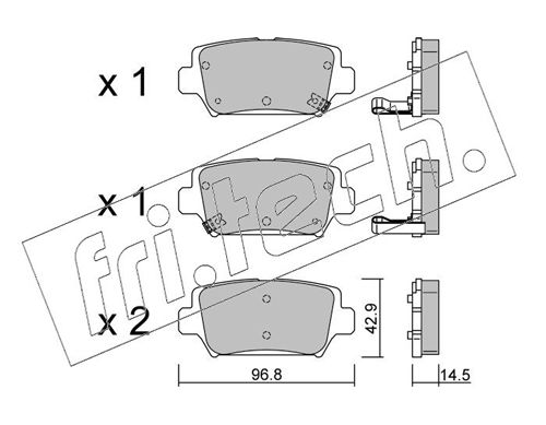 fri.tech. fékbetétkészlet, tárcsafék 1240.0