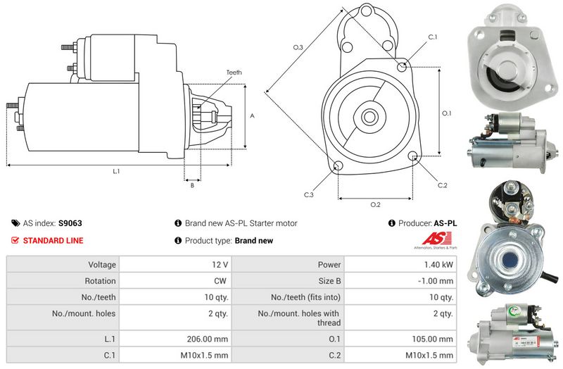 AS-PL S9063 Starter