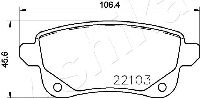 ASHIKA 51-00-0704 Brake Pad Set, disc brake