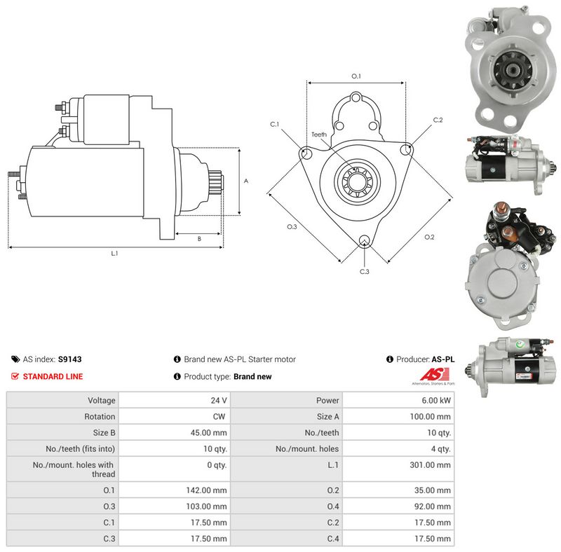 AS-PL S9143 Starter