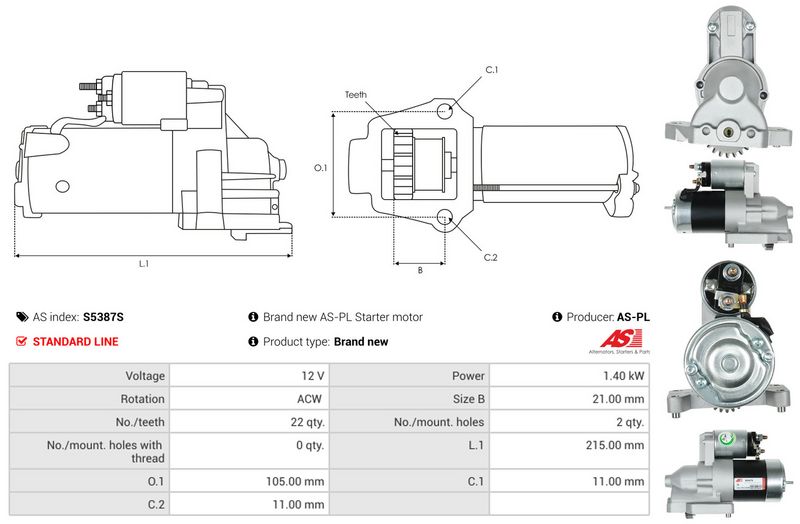 AS-PL S5387S Starter