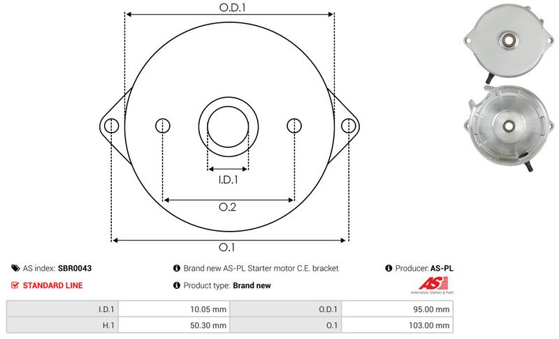 AS-PL SBR0043 Starter Lid, carburettor