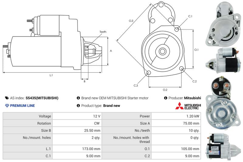 AS-PL S5435(MITSUBISHI) Starter