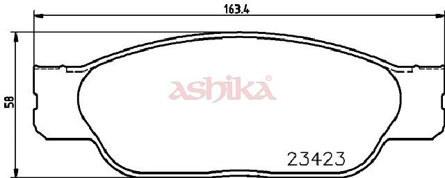 ASHIKA 50-00-0338 Brake Pad Set, disc brake