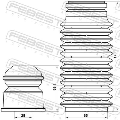 FEBEST FDSHB-MONIIIF-KIT Dust Cover Kit, shock absorber