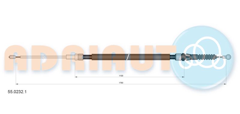 Тросовий привод, стоянкове гальмо, Adriauto 55.0232.1
