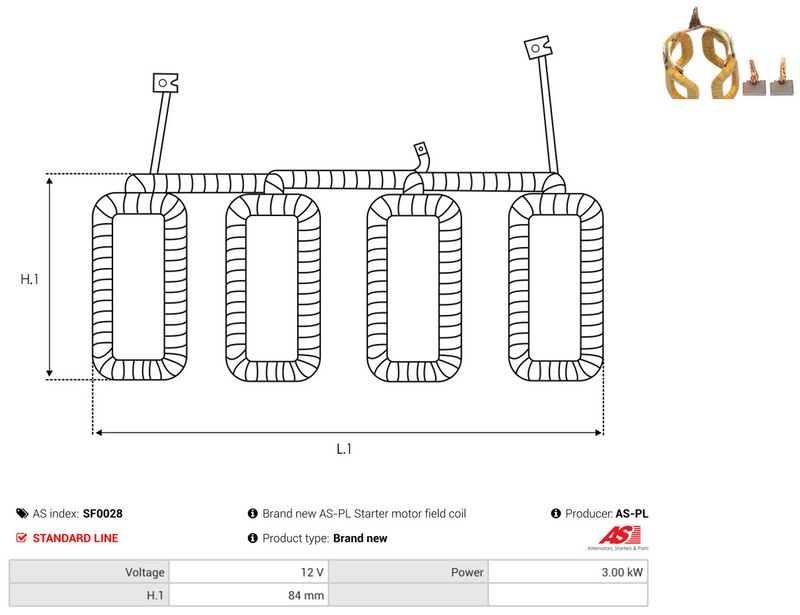 AS-PL SF0028 Field Winding, starter