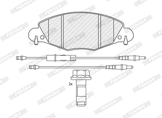 FERODO FDB1412 Brake Pad Set, disc brake