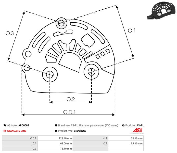 Kaitsekate, generaator, AS-PL APC0009