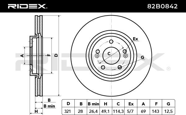 спирачен диск RIDEX