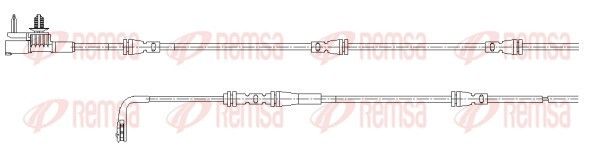 Конт. попер. сигналу, знос гальм. накл., Remsa 001185